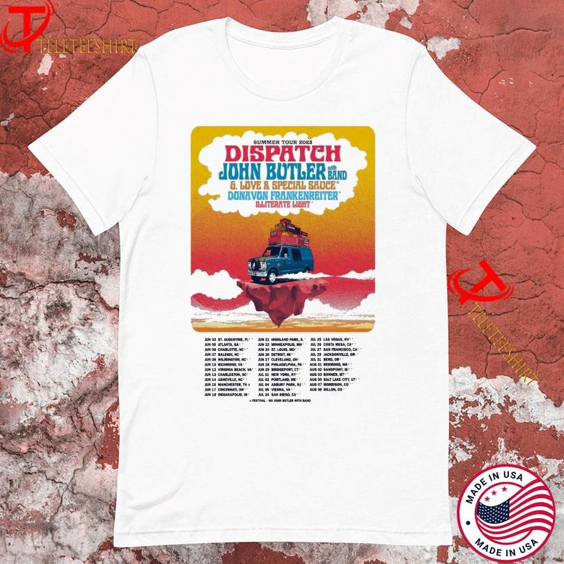 New John Butler With Band Dispatch Donavon Frankenreiter Tour 2025, John Butler T-shirts