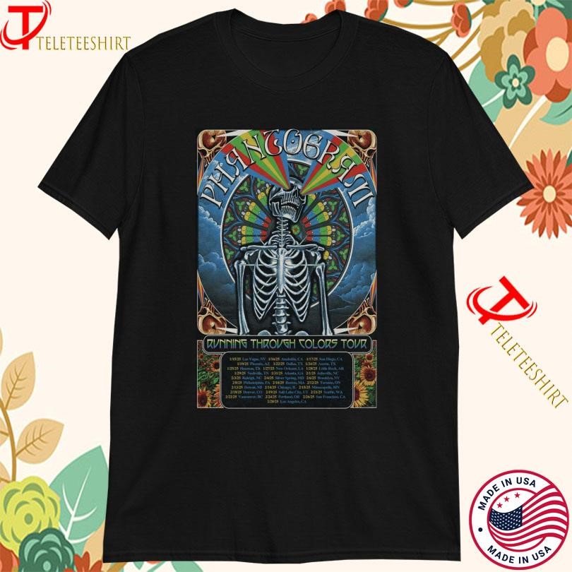 New Phantogram Running Through Colors Tour 2025, Phantogram Running Through T-shirts