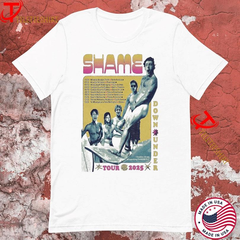 New Shame Down Under Tour 2025, Shame Down Under T-shirts