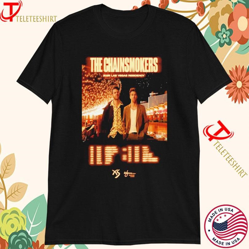 New The Chainsmokers 2025 Las Vegas Residency Tour, The Chainsmokers 2025 T-shirts