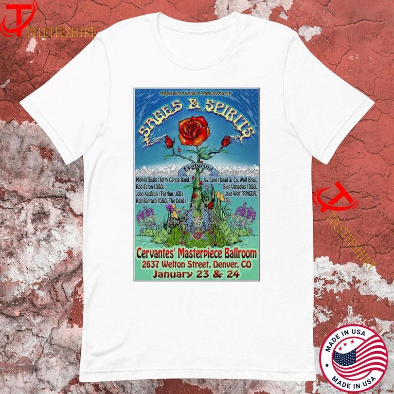 New Sages And Spirits Event Cervantes Tour 2025, Sages And Spirits T-shirts