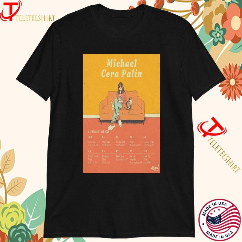 New Michael Cera Palin Cats UK Ireland Tour 2025, Michael Cera Palin T-shirts