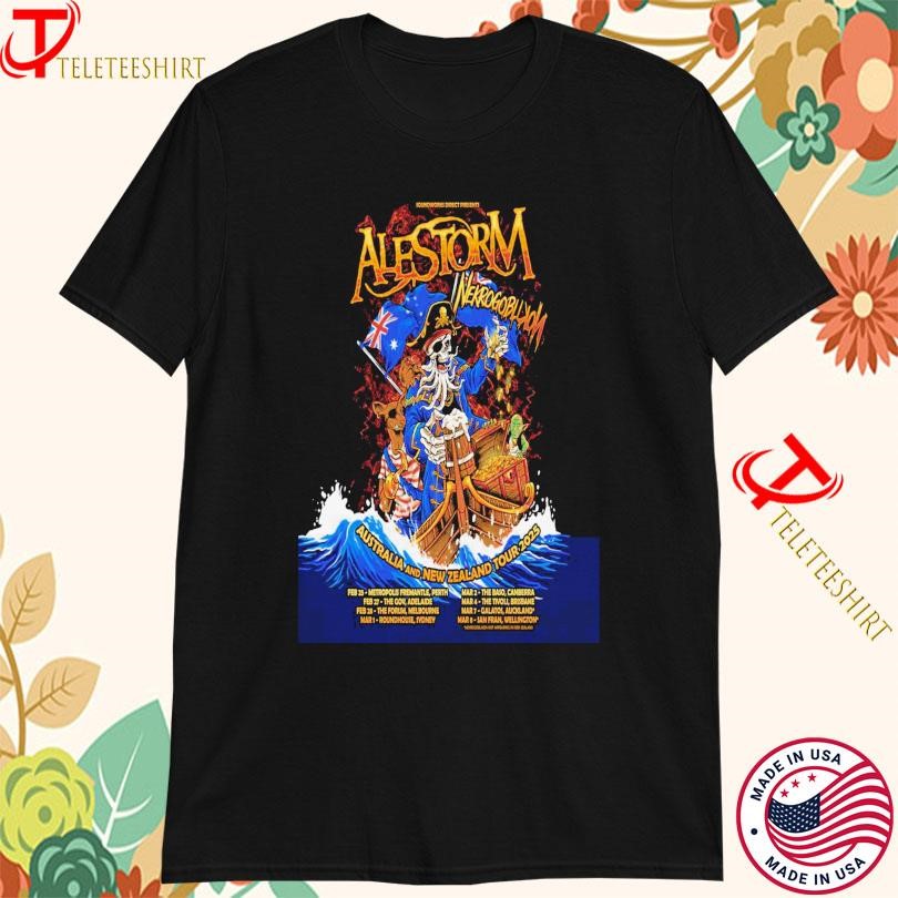 New Alestorm Nekrogoblikon Australia Tour 2025, Alestorm T-shirts