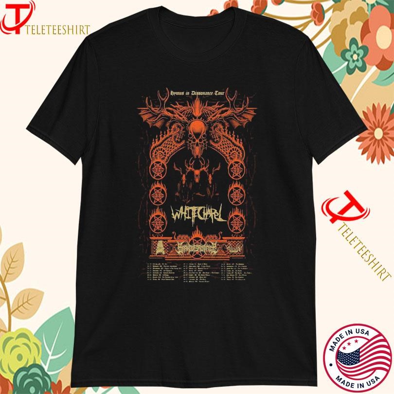 New Whitechapel Hymns In Dissonance Tour 2025 Event Show, Whitechapel Hymns T-shirts