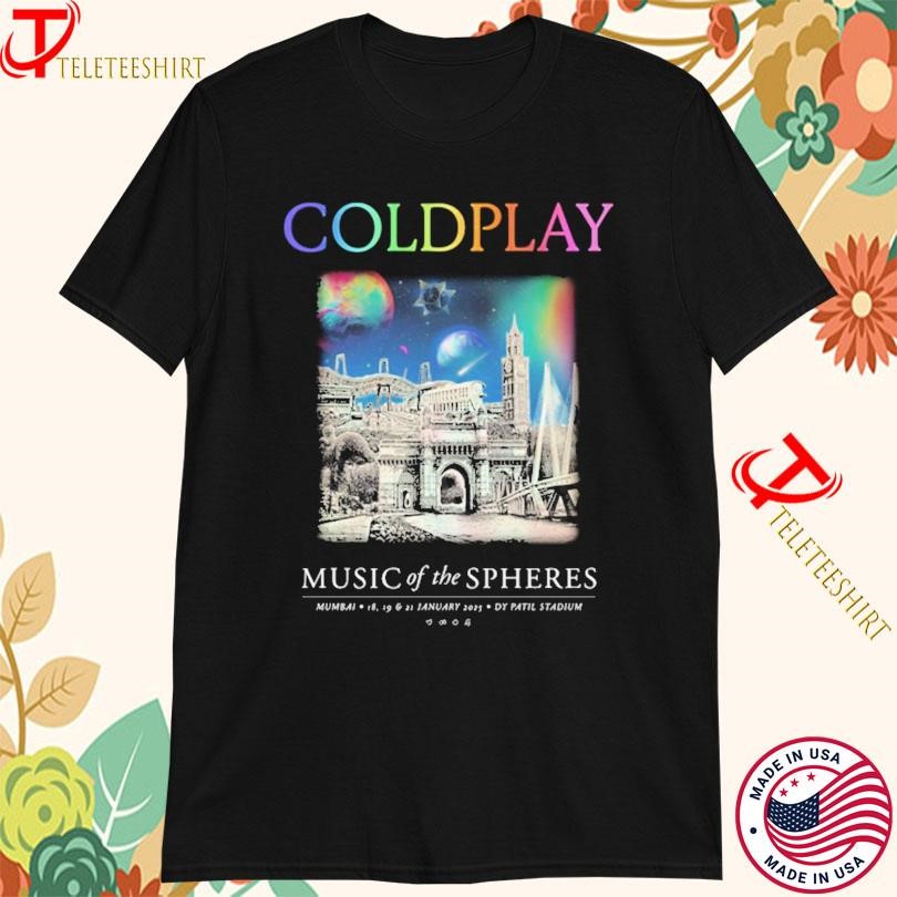 New Coldplay Mumbai January Music Of The Spheres Tour 2025, Coldplay Mumbai January T-shirts