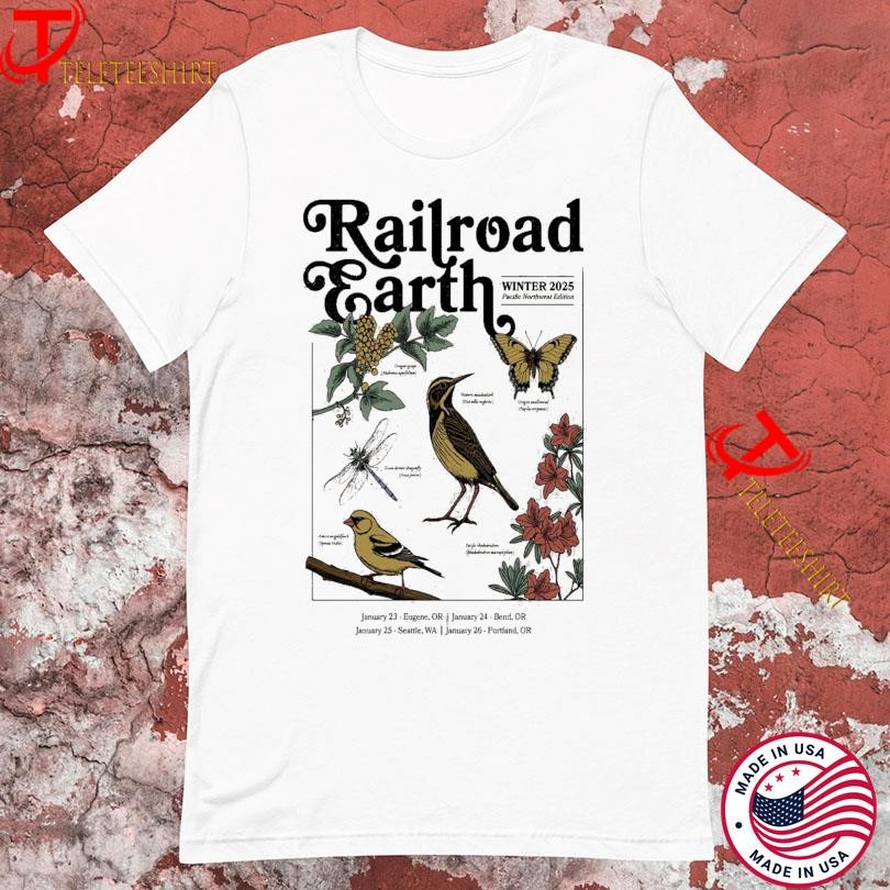 New Railroad Earth 2025 Winter Tour, Railroad Earth 2025 T-shirts