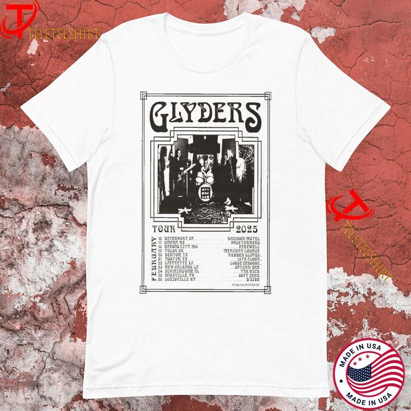 New Glyders February Tour 2025, Glyders February Tour T-shirts