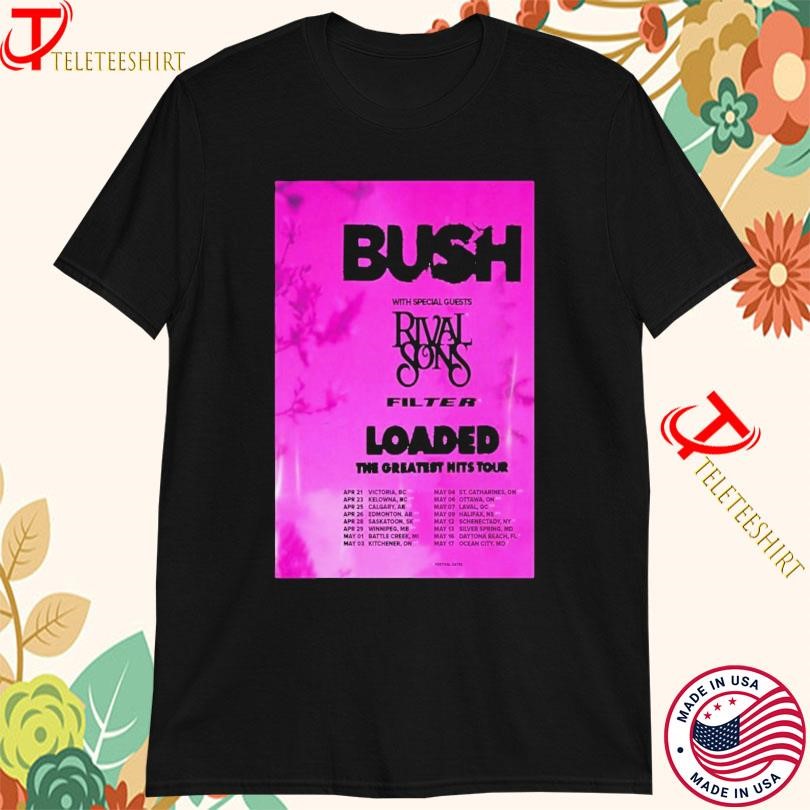 New Bush The Greatest Hits Tour 2025, Bush The Greatest T-shirts