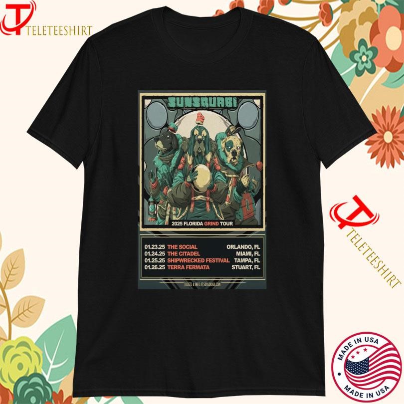 New SunSquabi Florida Grind Tour 2025, SunSquabi Florida Grind T-shirts