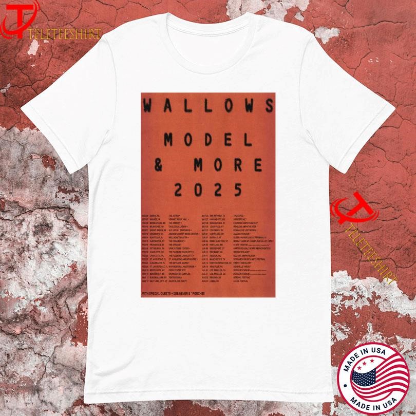 New Wallows Tour 2025 Event, Wallows Model T-shirts