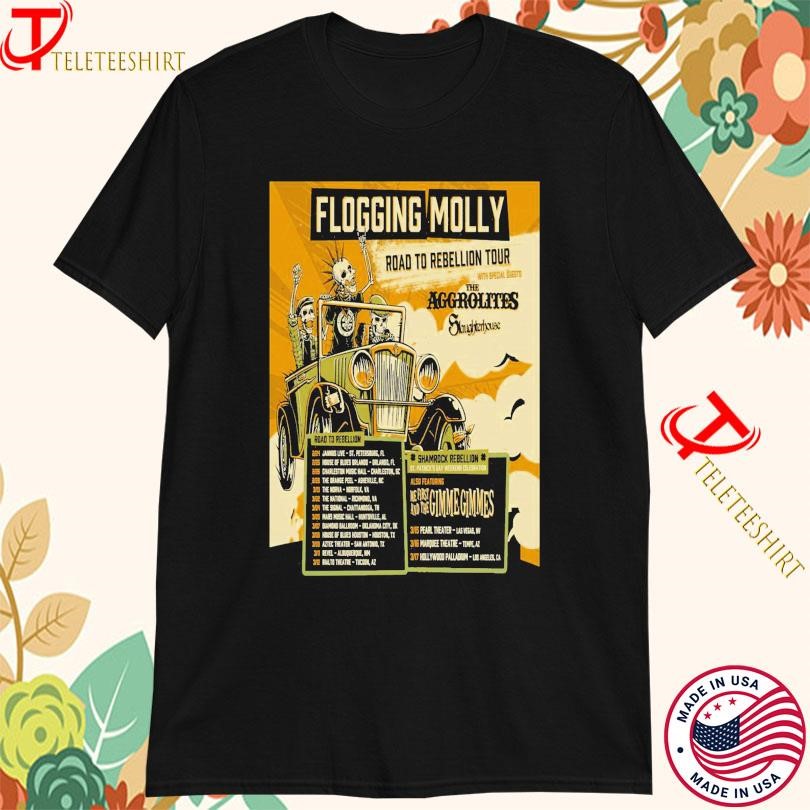 New Flogging Molly Road To Rebellion Tour 2025, Flogging Molly Road T-shirts