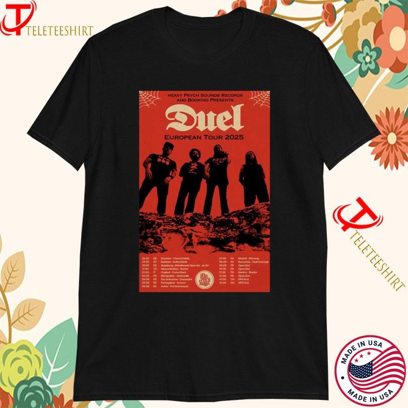 New Duel Heavy Psych Sounds Records And Booking Tour 2025, Duel Heavy Psych T-shirts