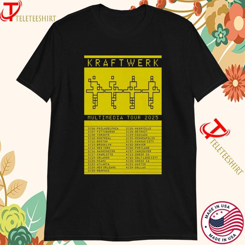 Kraftwerk Multimedia Tour 2025, Kraftwerk Multimedia Tour T-shirts