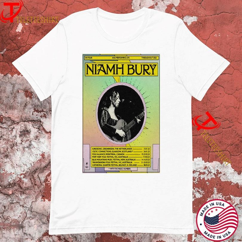 Niamh Bury Throughout Live On Tour 2025 Guitar, Niamh Bury Throughout T-shirts