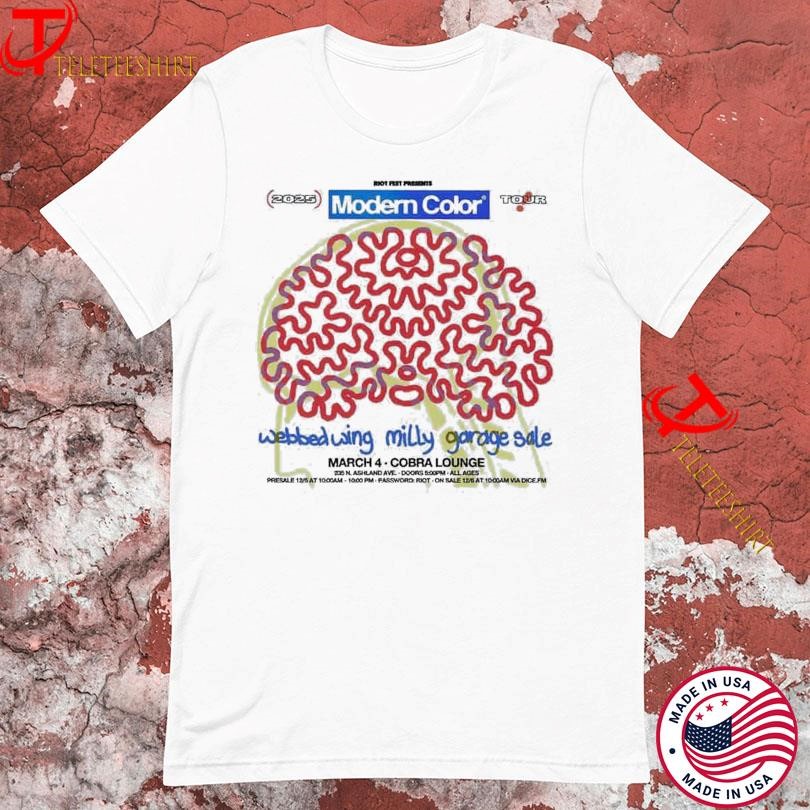 Modern Color Webbed Wing Milly Garage Sale Tour 2025, Modern Color Webbed T-shirts