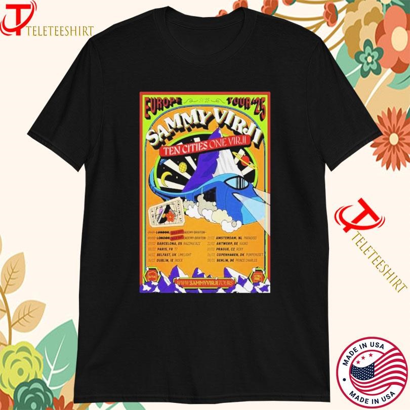 Sammy Virji Ten Cities One Viril Europe Tour 2025, Sammy Virji Ten T-shirts