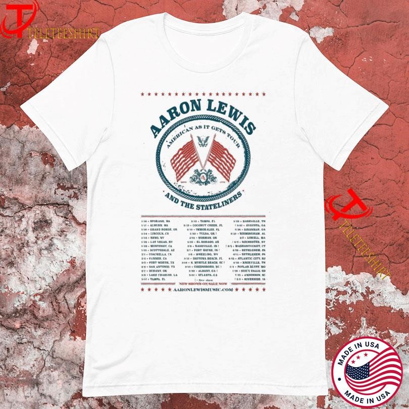 Aaron Lewis And The Stateliners American As It Gets Tour 2025, Aaron Lewis T-shirts