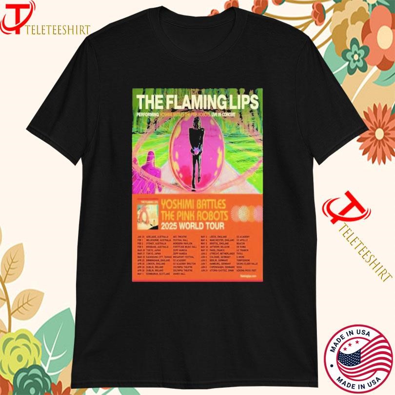 The Flaming Lips Yoshimi Battles The Pink Robots World Tour 2025, Flaming Lips T-shirts