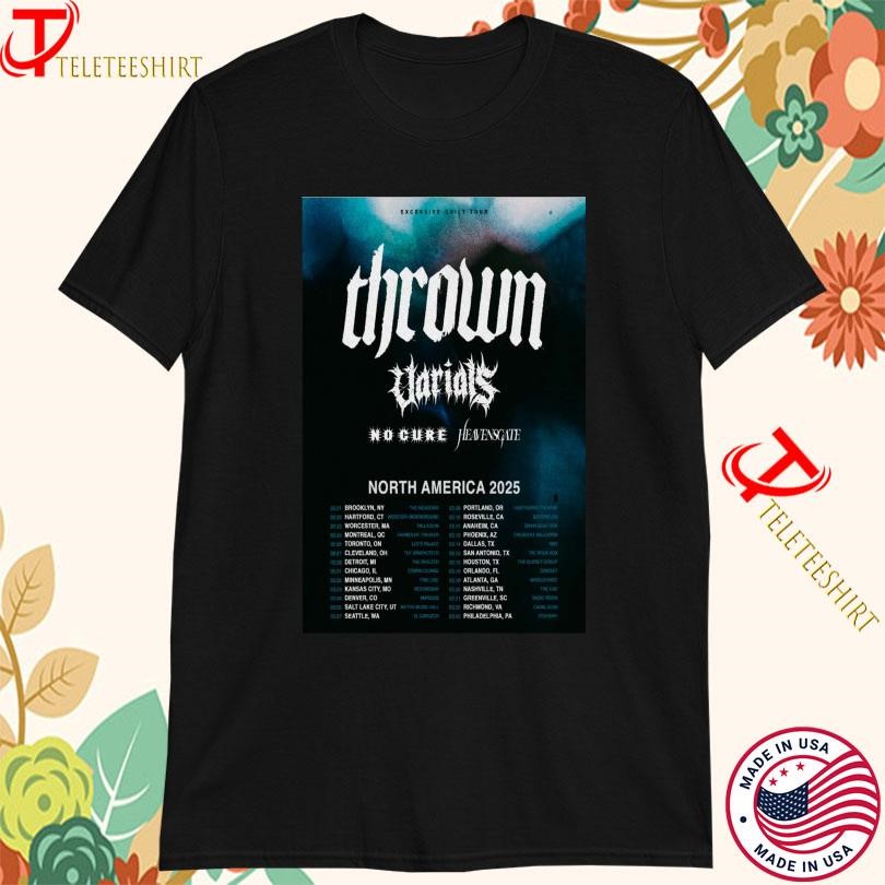 Thrown Uarials North America Tour 2025, Thrown Uarials North T-shirts