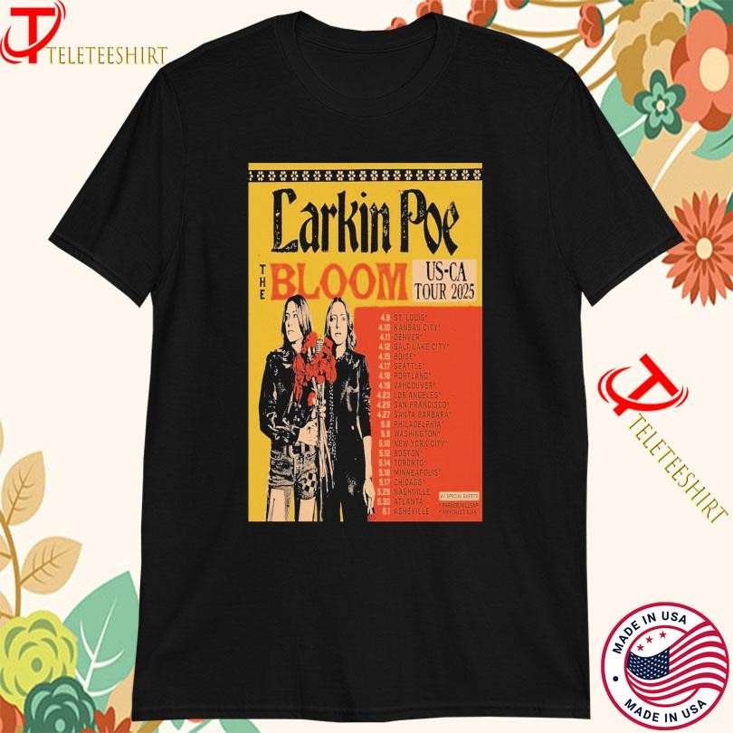 New Larkin Poe The Bloom World Tour 2025 US CA, Larkin Poe T-shirts