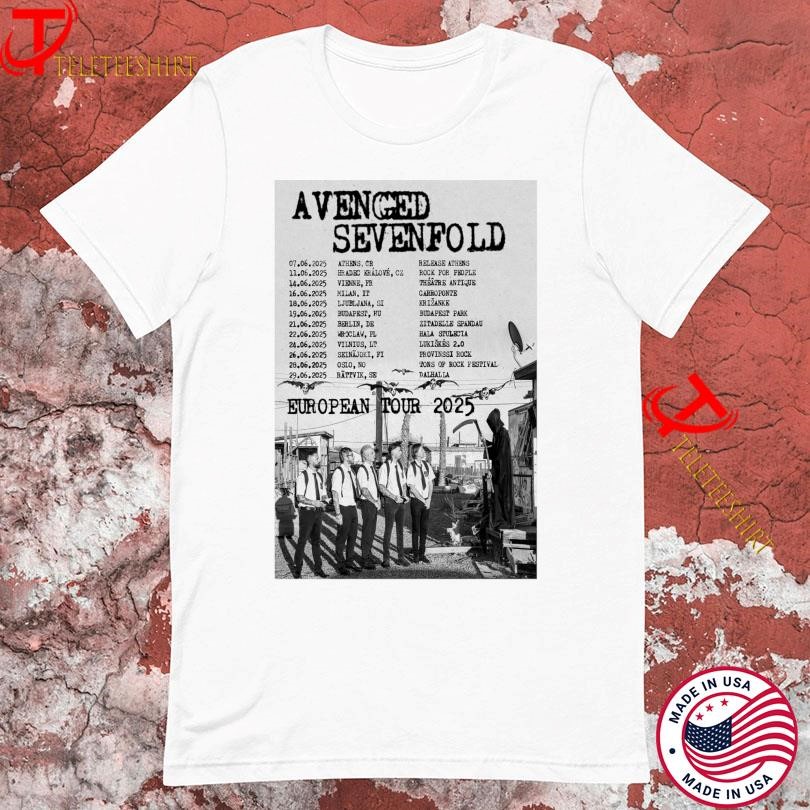 New Avenged Sevenfold Tour 2025, Avenged Sevenfold European T-shirts