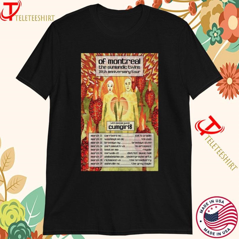 Of Montreal Tour The Sunlandic Twins 20th Anniversary 2025, Of Montreal Tour T-shirts