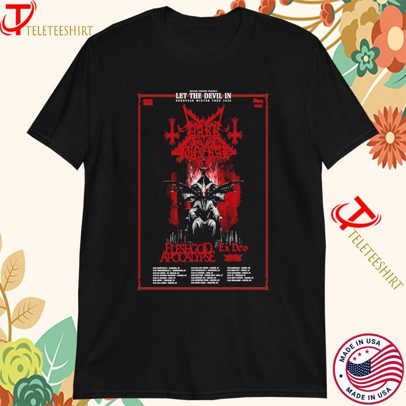 New Dark Funeral Let The Devil In Winter Tour 2025, Dark Funeral Let T-shirts