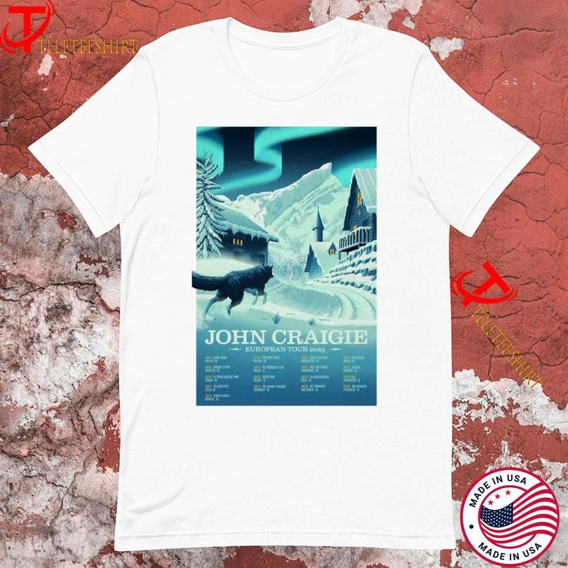 New John Craigie Tour 2025, John Craigie European T-shirts