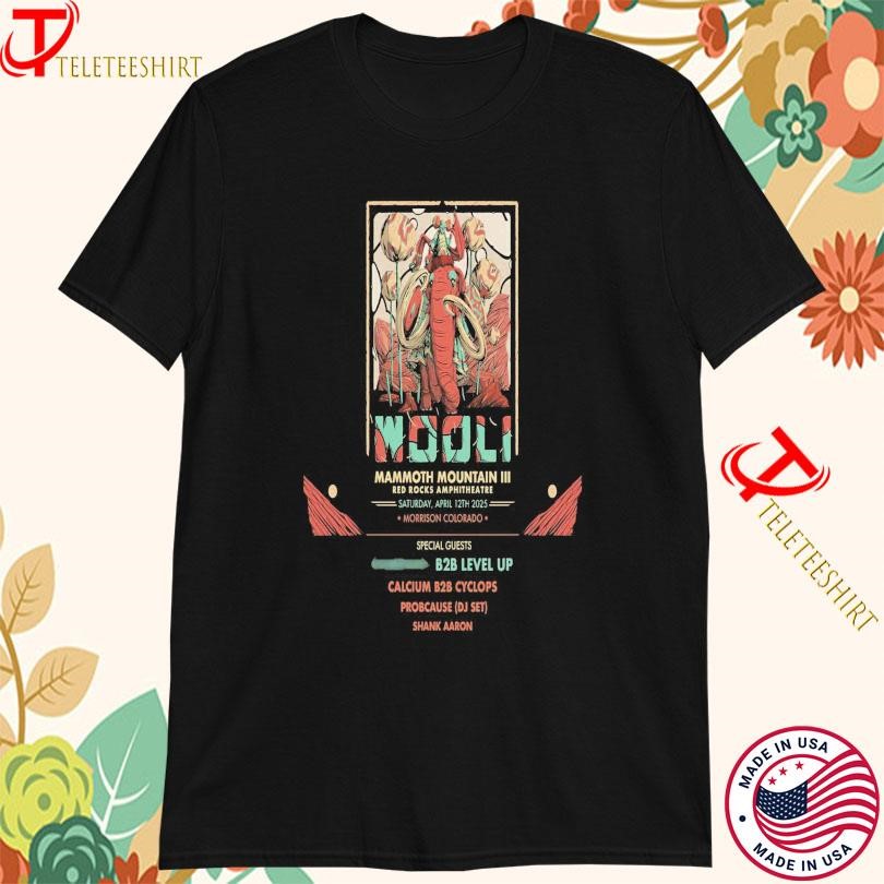 New Tour 2025 Wooli Red Rocks Amphitheatre Morrison, CO, Tour 2025 Wooli T-shirts