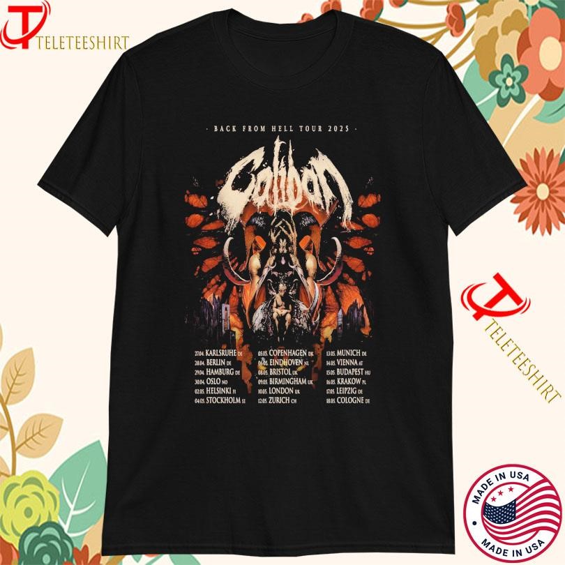 New Caliban Back From Hell Tour 2025, Caliban Back T-shirts