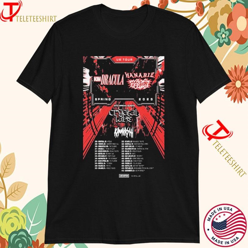 New Kim Dracula Hanabie Us Tour 2025 Spring, Kim Dracula Hanabie T-shirts