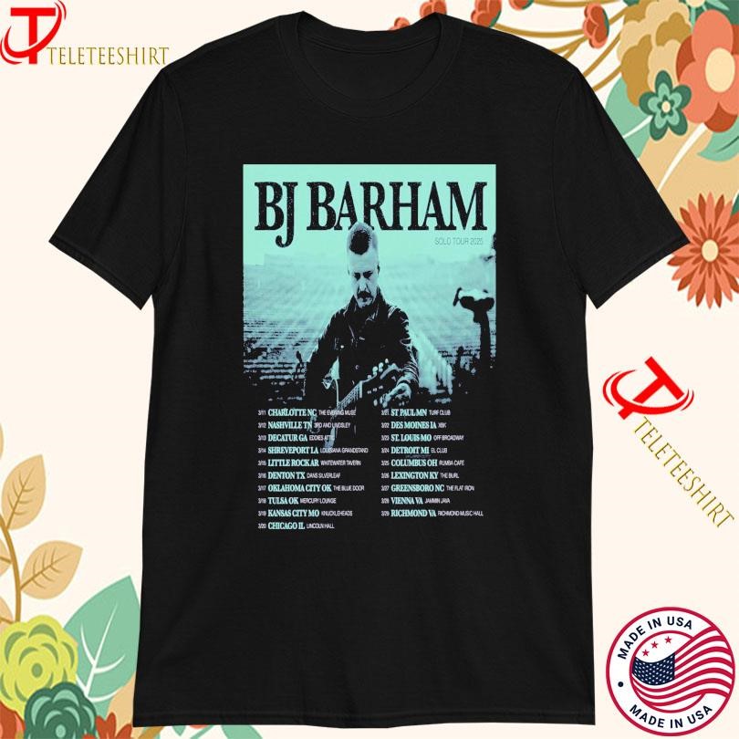 New BJ Barham Solo Tour March 2025, BJ Barham Solo T-shirts