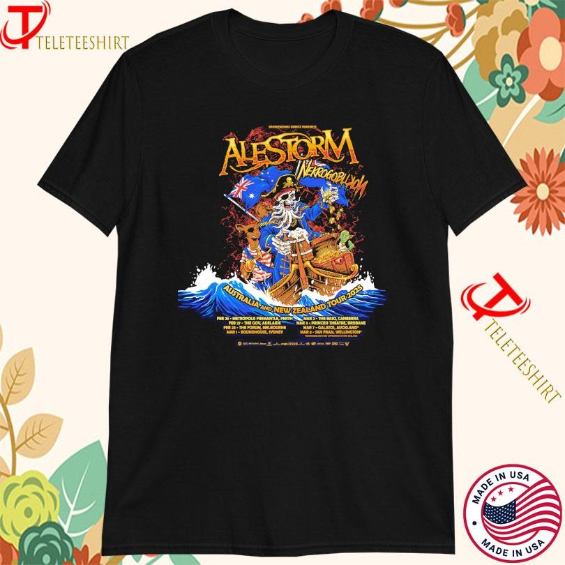 Alestorm & Nekrogoblikon Australia Tour 2025, Alestorm & Nekrogoblikon T-shirts