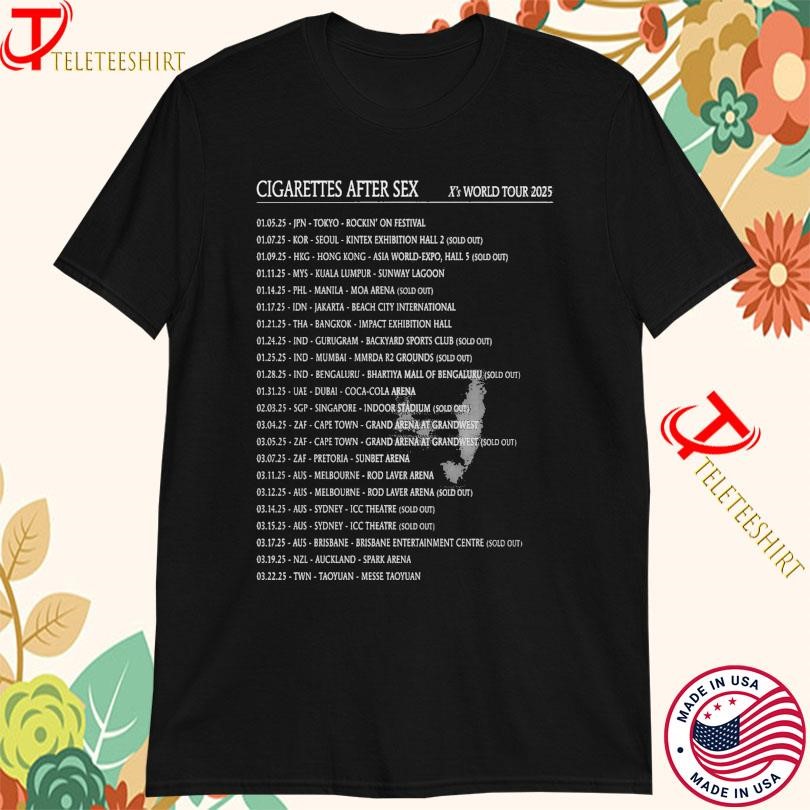 New Cigarettes After Sex PhL January 14 World Tour 2025, Cigarettes After Sex T-shirts