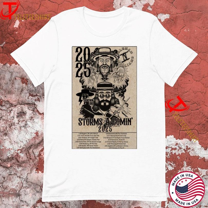 New Storms a Comin IV And The Strange Lightnin Luke Tour 2025, Storms a Comin T-shirts