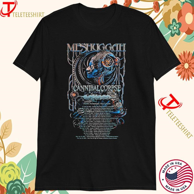 New Meshuggah North American Tour 2025, Meshuggah North American T-shirts