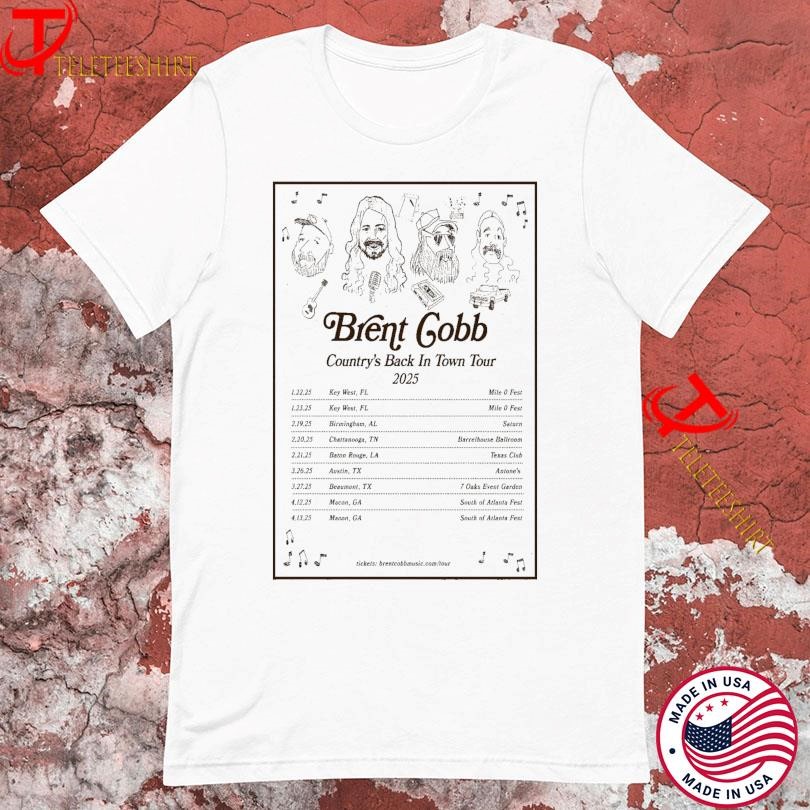 Brent Cobb Countrys Back In Town Tour 2025, Brent Cobb Countrys T-shirts