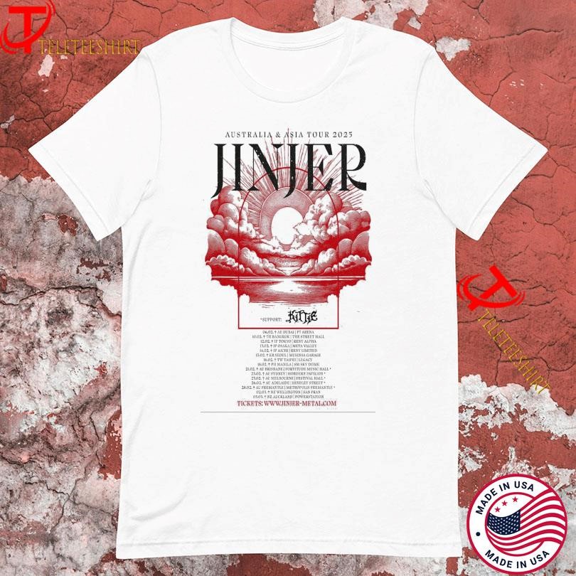New Jinjer Australia And Asia Tour 2025, Jinjer Australia T-shirts