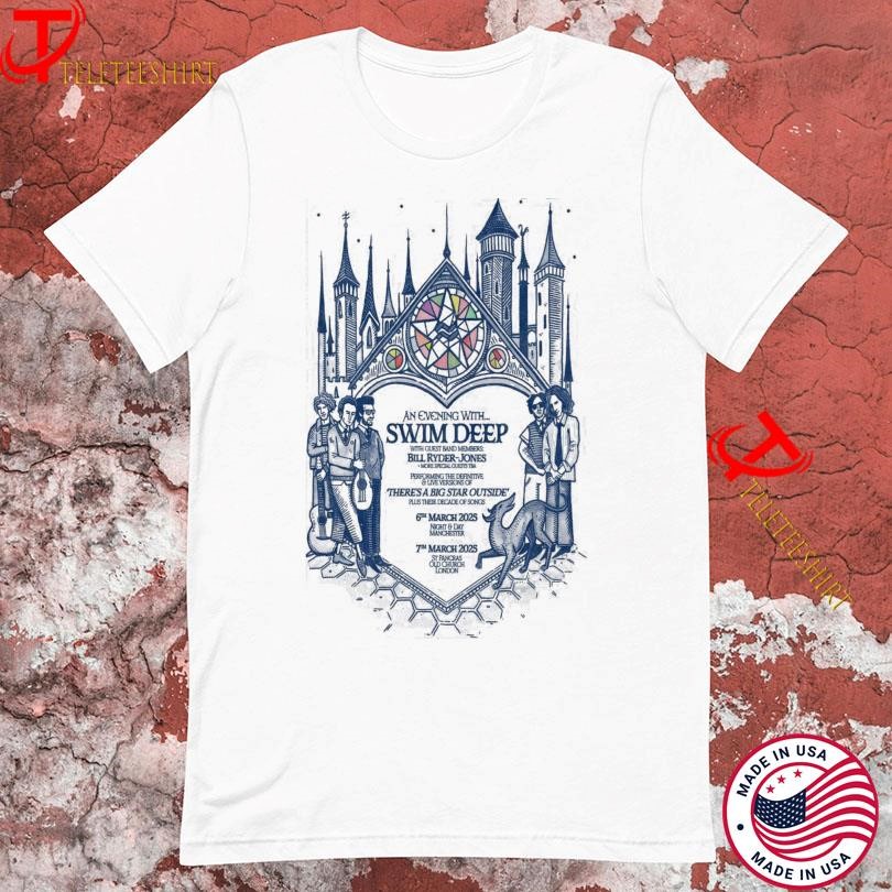 New Swim Deep With Bill Ryder-Jones Tour UK March 2025, Swim Deep T-shirts