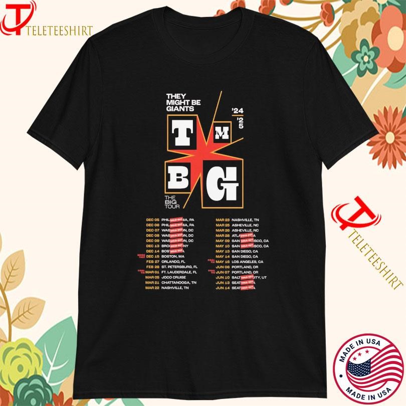 New They Might Be Giants The Big Tour 2024 2025, They Might Be T-shirts