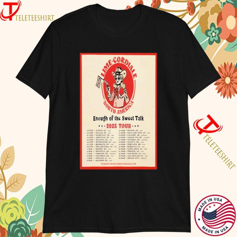 New Lime Cordiale North America Enough Of The Sweet Tour 2025, Lime Cordiale North T-shirts