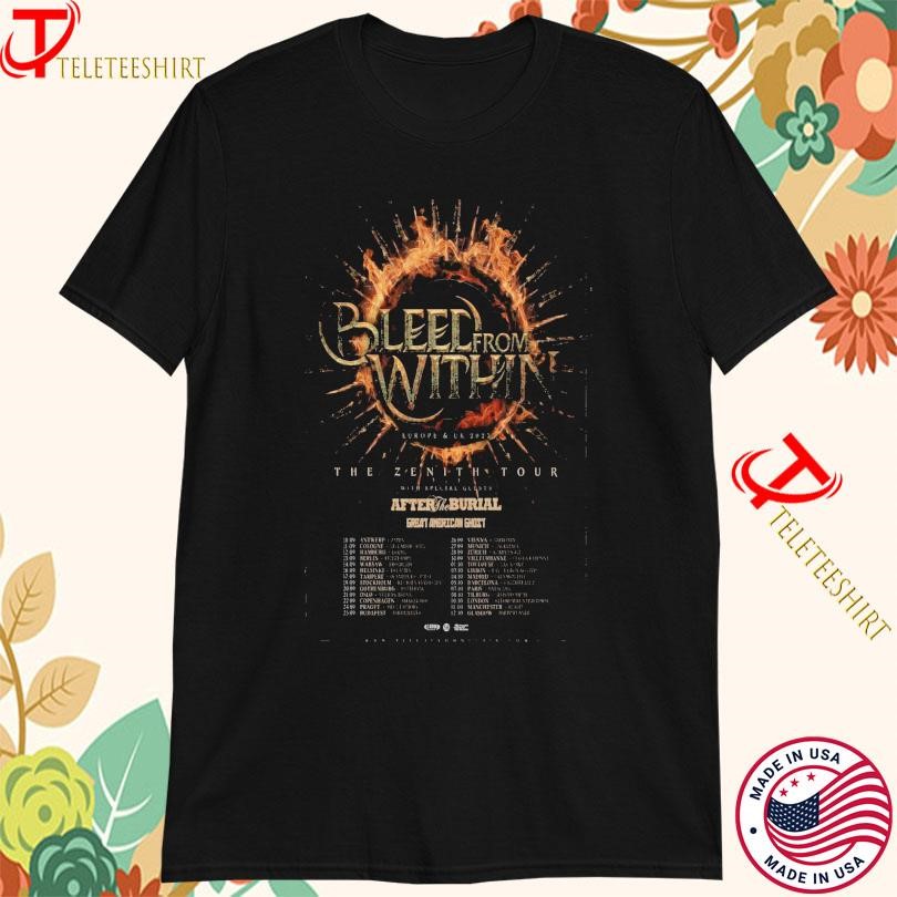 New Bleed From Within The Zenith Tour September & October 2025, Bleed From Within T-shirts