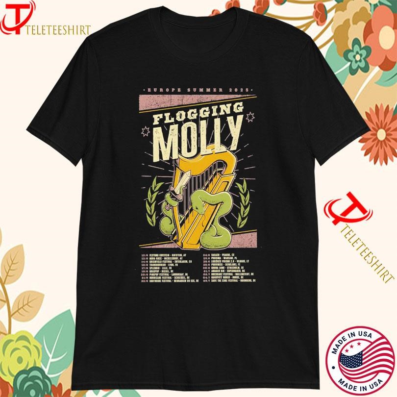 Flogging Molly Tour Europe Summer 2025, Flogging Molly Tour T-shirts