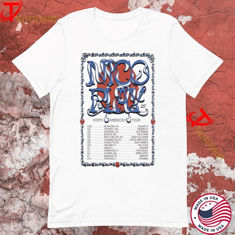 New Nico Play North American Tour 2025, Nico Play North T-shirts