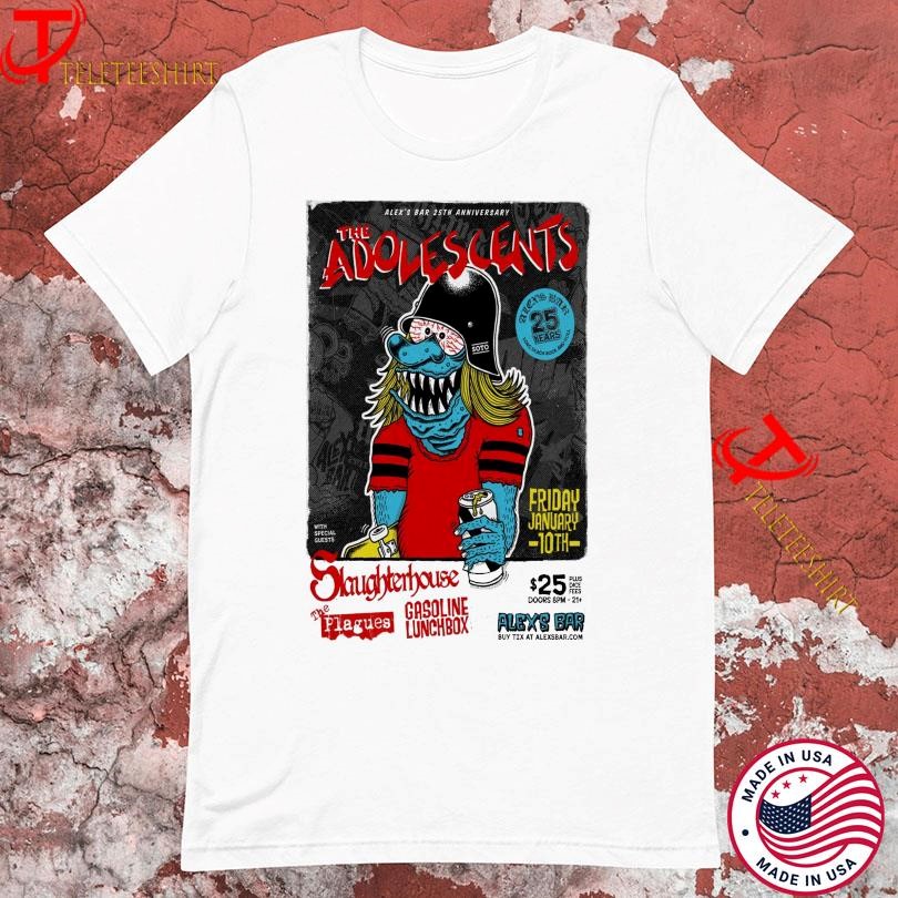 New The Adolescents Alexs Bar On Jan 2025 Tour, The Adolescents Alexs T-shirts