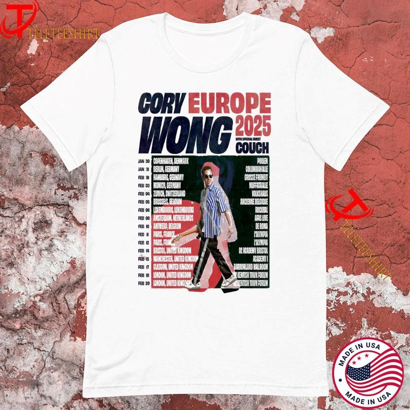 New Cory Europe Wong 2025 Couch Tour Guitar, Cory Europe Wong T-shirts