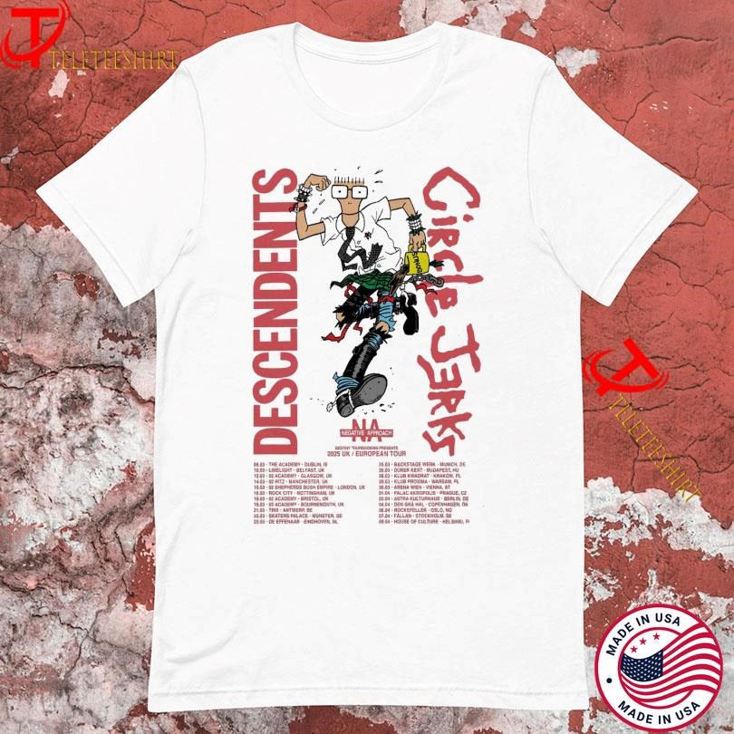 New Descendents & Circle Jerks Tour UK & 2025, Descendents & Circle T-shirts