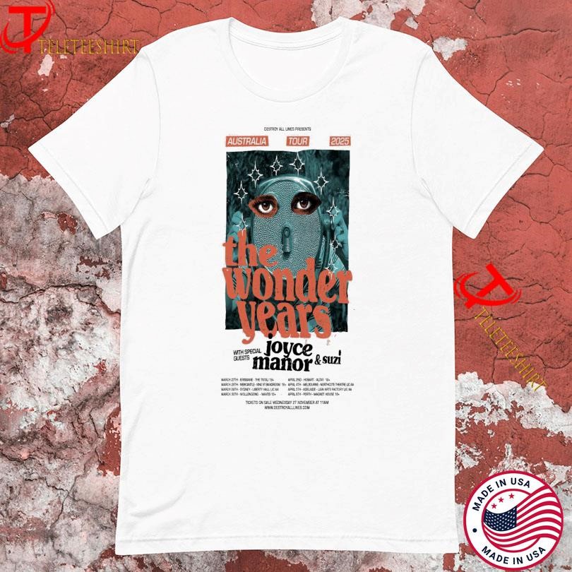 New The Wonder Years Austra Tour 2025 Joyce Manor & Suzi, The Wonder Years T-shirts
