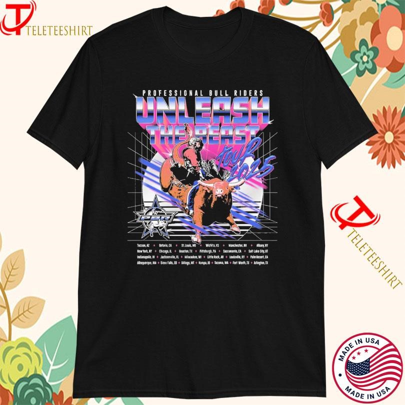 New PBR Unleash The Beast Tour 2025 Professional Bull Riders, PBR Unleash T-shirts