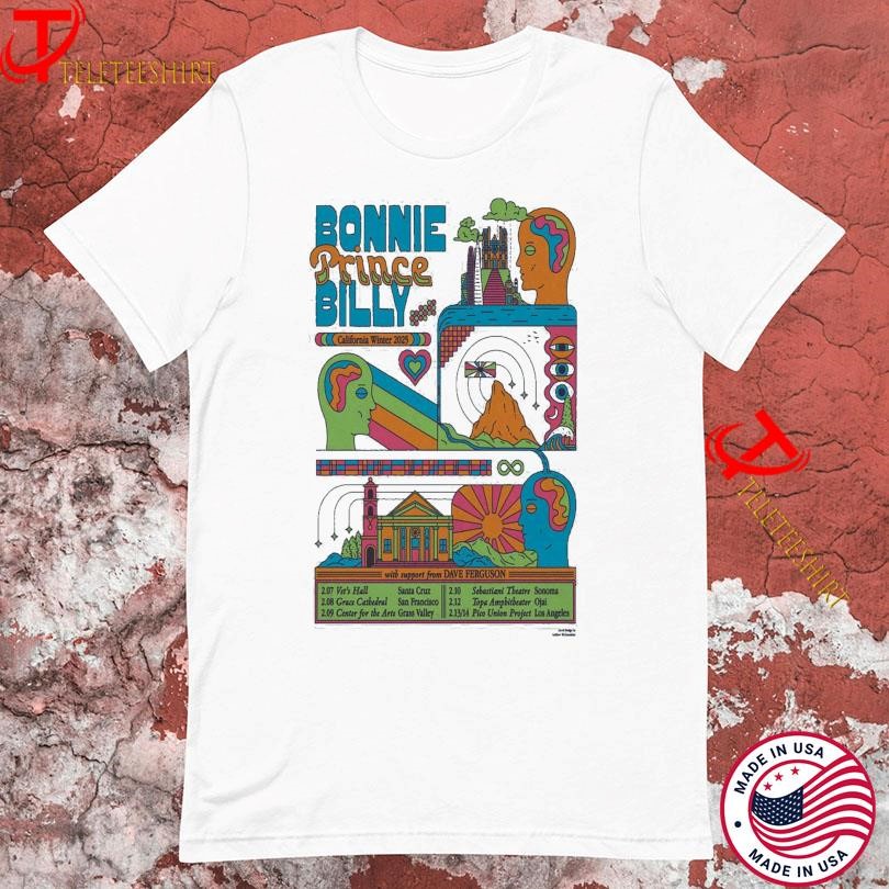 New Bonnie Prince Billy Tour California February 2025, Bonnie Prince Billy T-shirts